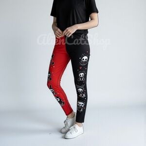 **NEW** Skelanimals Red and Black Split Leggings